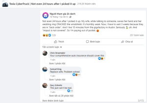 Nhận xe Tesla Cybertruck chưa đầy 24 giờ, anh chồng đã "khóc ròng" vì vợ chỉ vẩy tay là làm xước kính xe